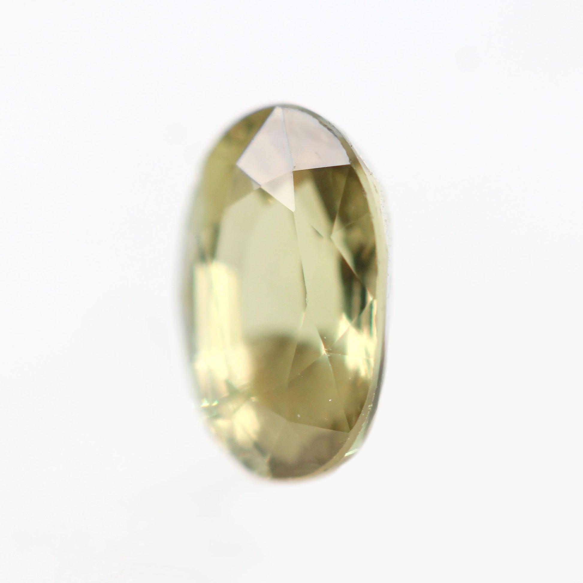 0.97 Carat GIA Certified Color-Change Yellow Green Oval Chrysoberyl Alexandrite for Custom Work - Inventory Code YGAO097 - Midwinter Co. Alternative Bridal Rings and Modern Fine Jewelry