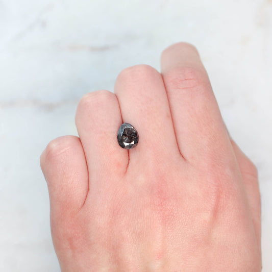 2.94 Carat Warm Gray Celestial Pear Diamond for Custom Work - Inventory Code DSP294 - Midwinter Co. Alternative Bridal Rings and Modern Fine Jewelry