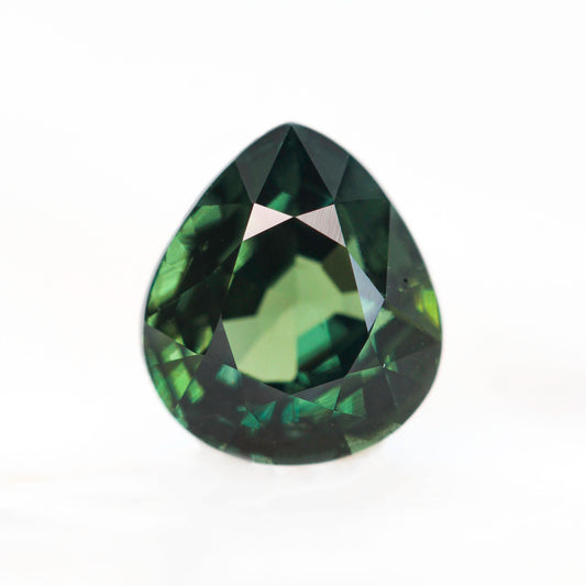 3.08 Carat Green Pear Certified Sapphire for Custom Work - Inventory Code GPS308 - Midwinter Co. Alternative Bridal Rings and Modern Fine Jewelry