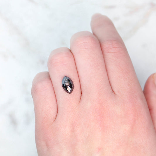 2.55 Carat Black Celestial Marquise Diamond for Custom Work - Inventory Code BCM255 - Midwinter Co. Alternative Bridal Rings and Modern Fine Jewelry