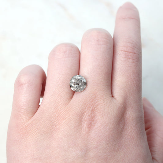 3.54 Carat Round Stormy Gray Celestial Diamond for Custom Work - Inventory Code SGR354 - Midwinter Co. Alternative Bridal Rings and Modern Fine Jewelry