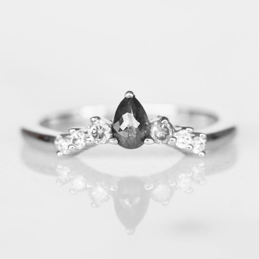 Moira - Ombre Contoured Diamond Wedding Stacking Band - made to order - Midwinter Co. Alternative Bridal Rings and Modern Fine Jewelry