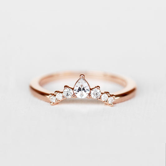 Moira - Contoured Diamond Wedding Stacking Band - made to order - Midwinter Co. Alternative Bridal Rings and Modern Fine Jewelry