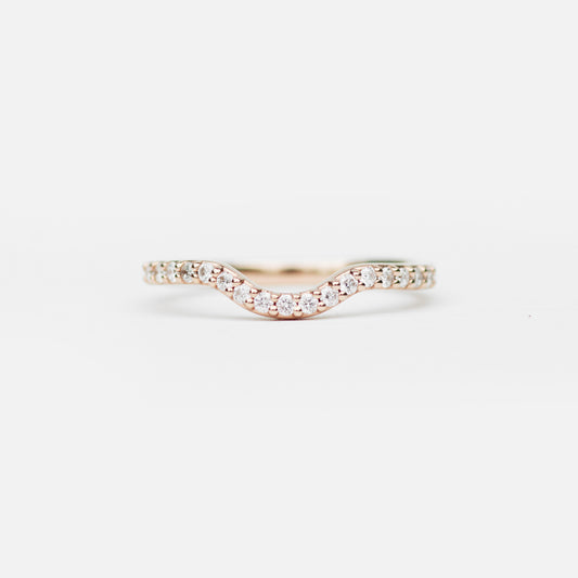 Walsh Wedding Band - Curved Contour Diamond Band - 14K Gold of Choice - Midwinter Co. Alternative Bridal Rings and Modern Fine Jewelry