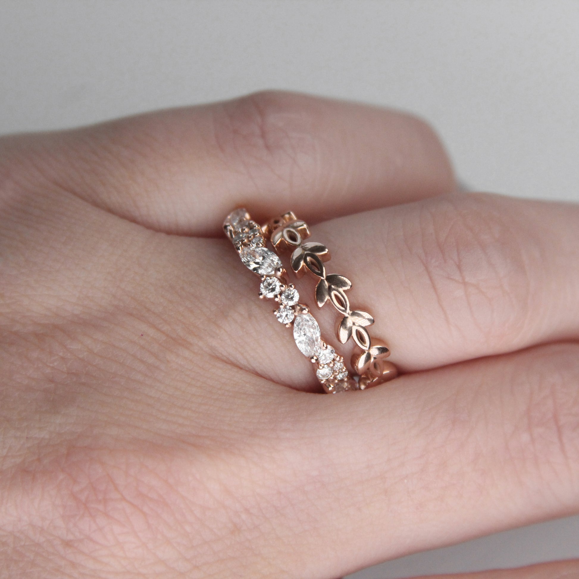 Willow - Wedding Stacking Band in Your Choice of 14K Gold - Midwinter Co. Alternative Bridal Rings and Modern Fine Jewelry