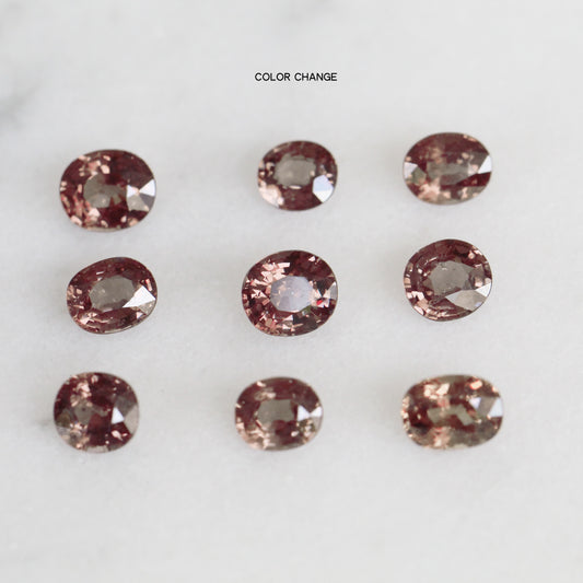 Color change Garnet oval stones to create a custom ring - Pick yours! - Inventory for custom work - Midwinter Co. Alternative Bridal Rings and Modern Fine Jewelry