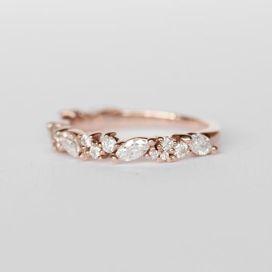 Genevieve Diamond Engagement Ring Band - White diamonds - Midwinter Co. Alternative Bridal Rings and Modern Fine Jewelry
