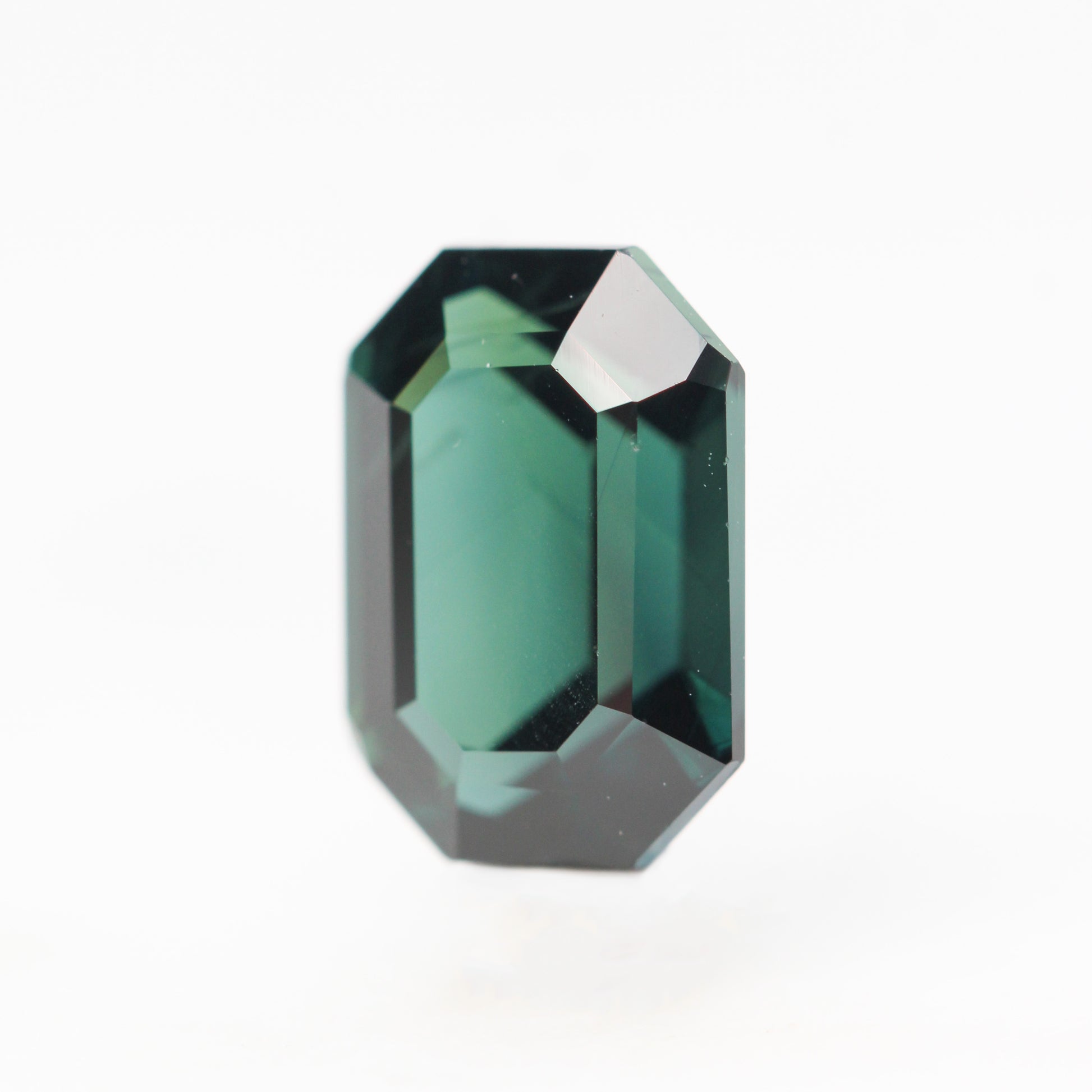 3.30 Carat Asscher Cut Green Sapphire for Custom Work - Inventory Code AGS330 - Midwinter Co. Alternative Bridal Rings and Modern Fine Jewelry