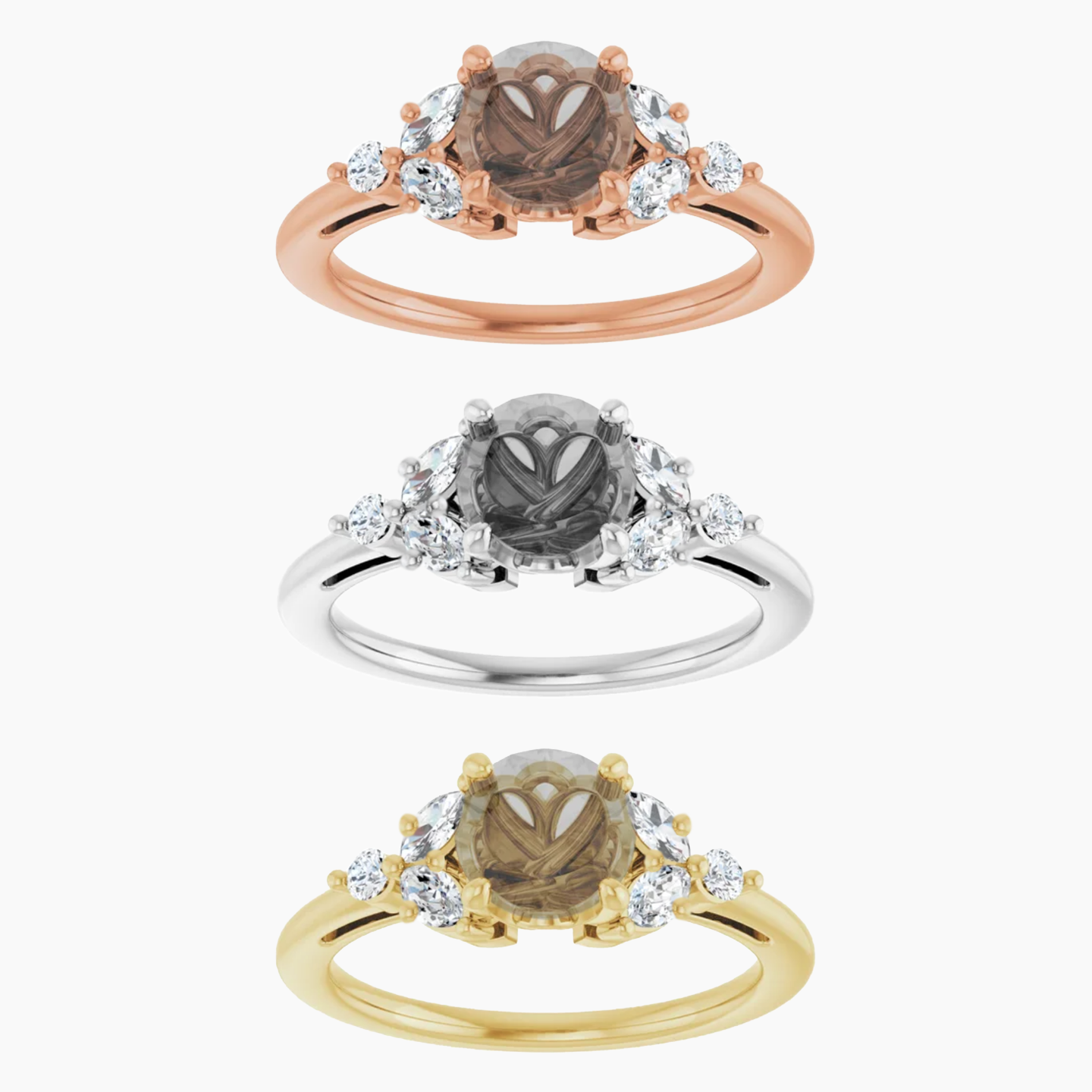 Andia Setting - Midwinter Co. Alternative Bridal Rings and Modern Fine Jewelry