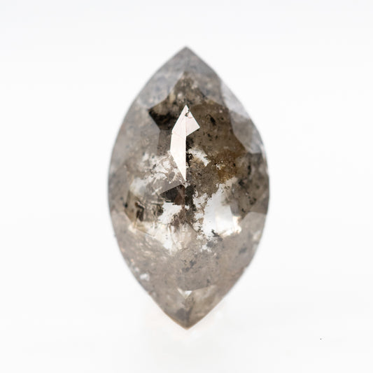 3.35 Carat Marquise Salt and Pepper Rose Cut Diamond for Custom Work - Inventory Code BCM335 - Midwinter Co. Alternative Bridal Rings and Modern Fine Jewelry