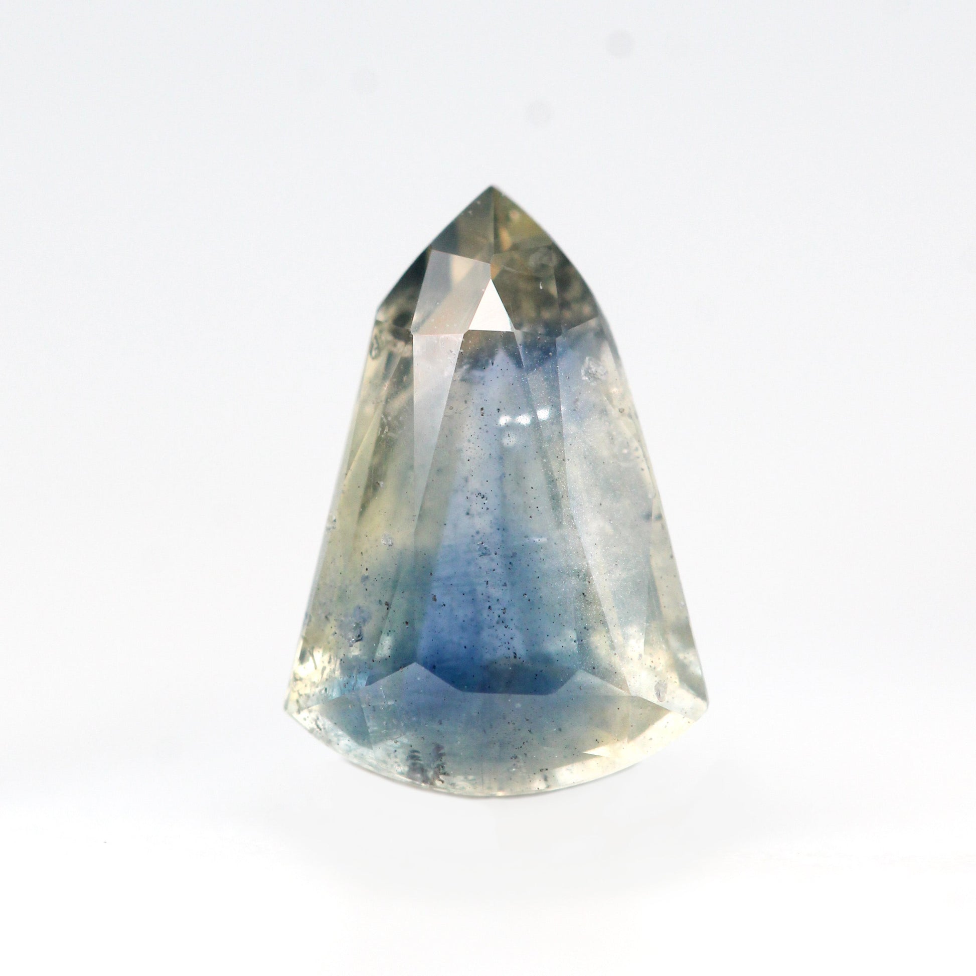 1.21 Carat Bicolor Blue and Yellow Shield Sapphire for Custom Work