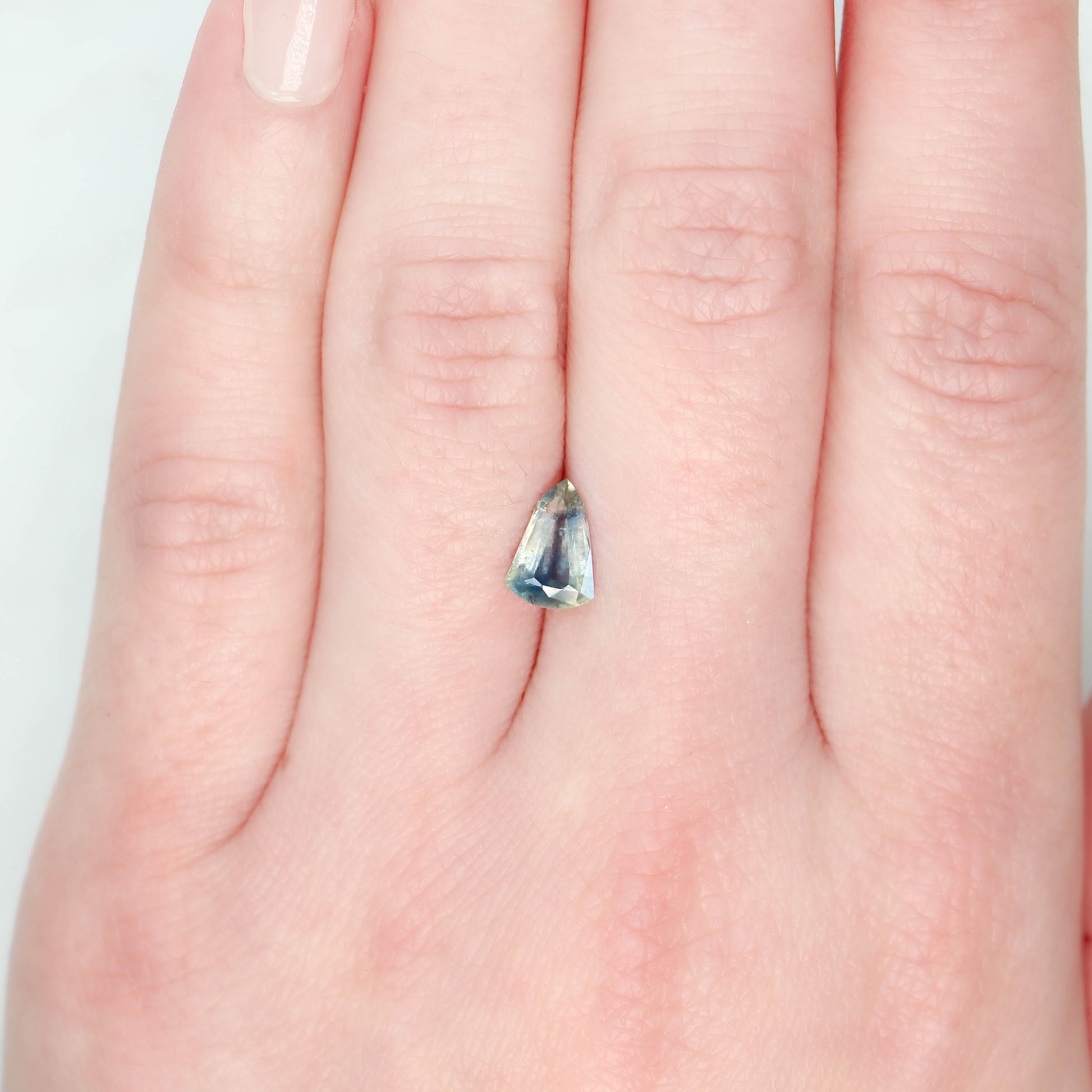 1.21 Carat Bicolor Blue and Yellow Shield Sapphire for Custom Work