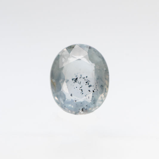 0.97 Carat Blue-Gray Oval Sapphire for Custom Work - Inventory Code BGOS097