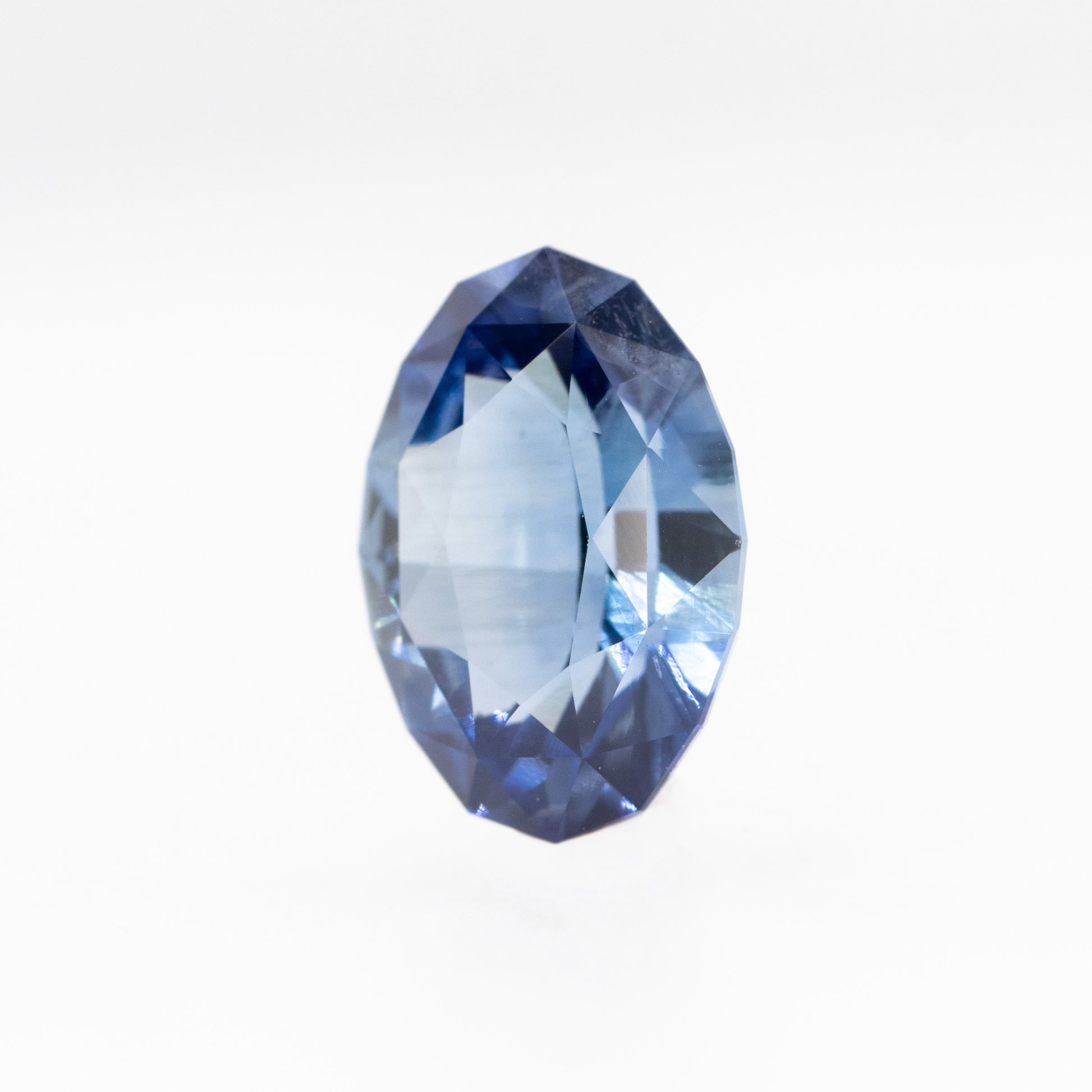 3.22 Carat Blue Geometric Oval Sapphire for Custom Work - Inventory Code BGOS322 - Midwinter Co. Alternative Bridal Rings and Modern Fine Jewelry