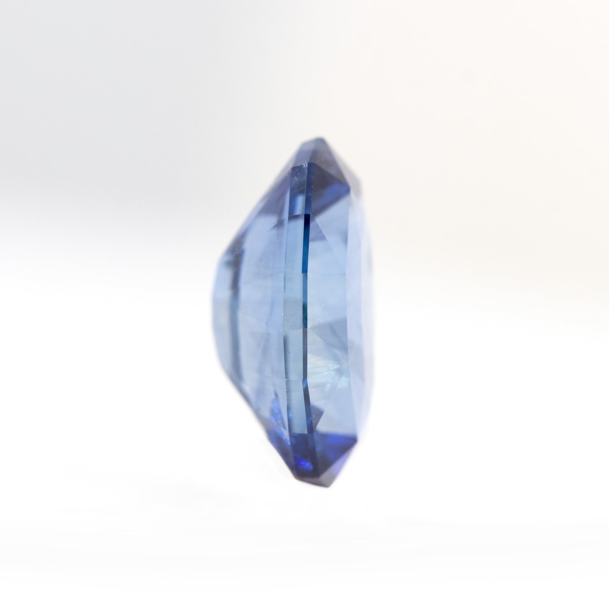 3.22 Carat Blue Geometric Oval Sapphire for Custom Work - Inventory Code BGOS322 - Midwinter Co. Alternative Bridal Rings and Modern Fine Jewelry