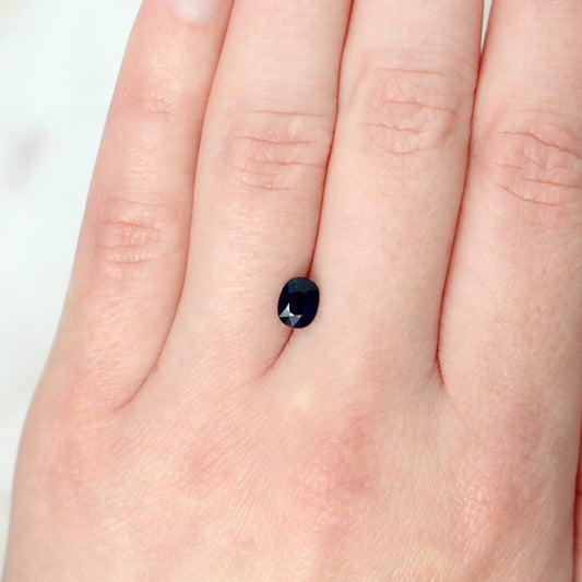 0.88 Carat Blue Oval Sapphire for Custom Work - Inventory Code BOS088 - Midwinter Co. Alternative Bridal Rings and Modern Fine Jewelry