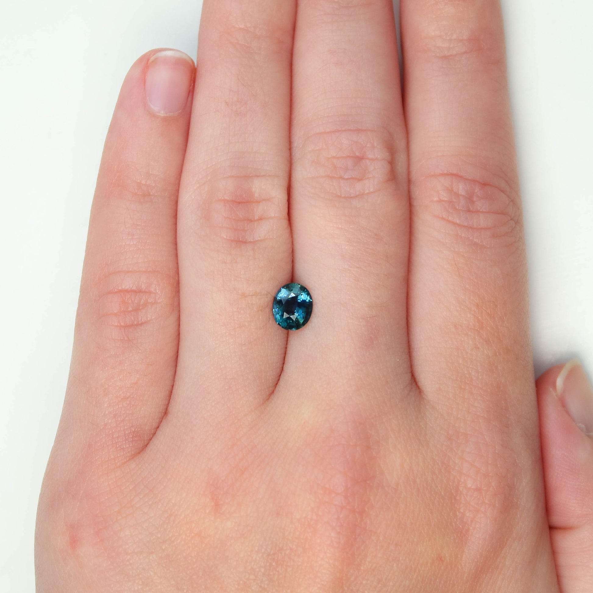 1.08 Carat Blue Oval Sapphire for Custom Work - Inventory Code BOS108 - Midwinter Co. Alternative Bridal Rings and Modern Fine Jewelry