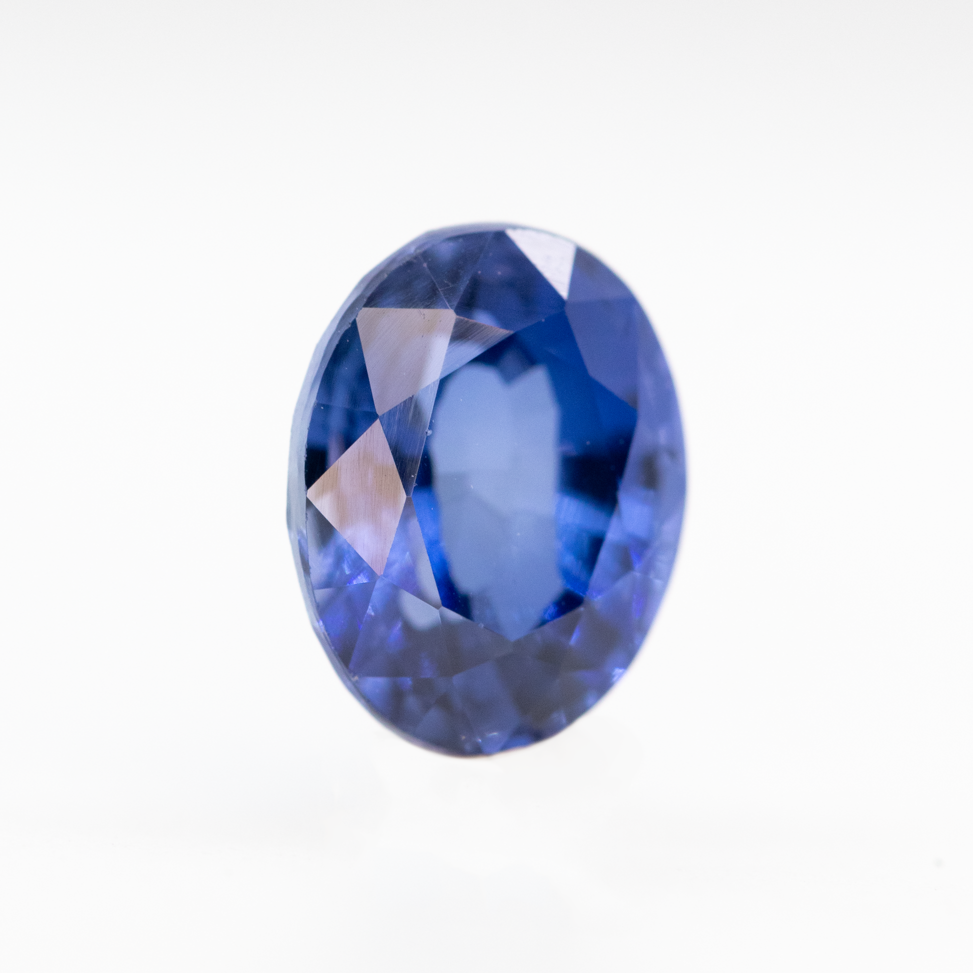 2.66 Carat Vibrant Blue Oval Sapphire for Custom Work - Inventory Code BOS266 - Midwinter Co. Alternative Bridal Rings and Modern Fine Jewelry