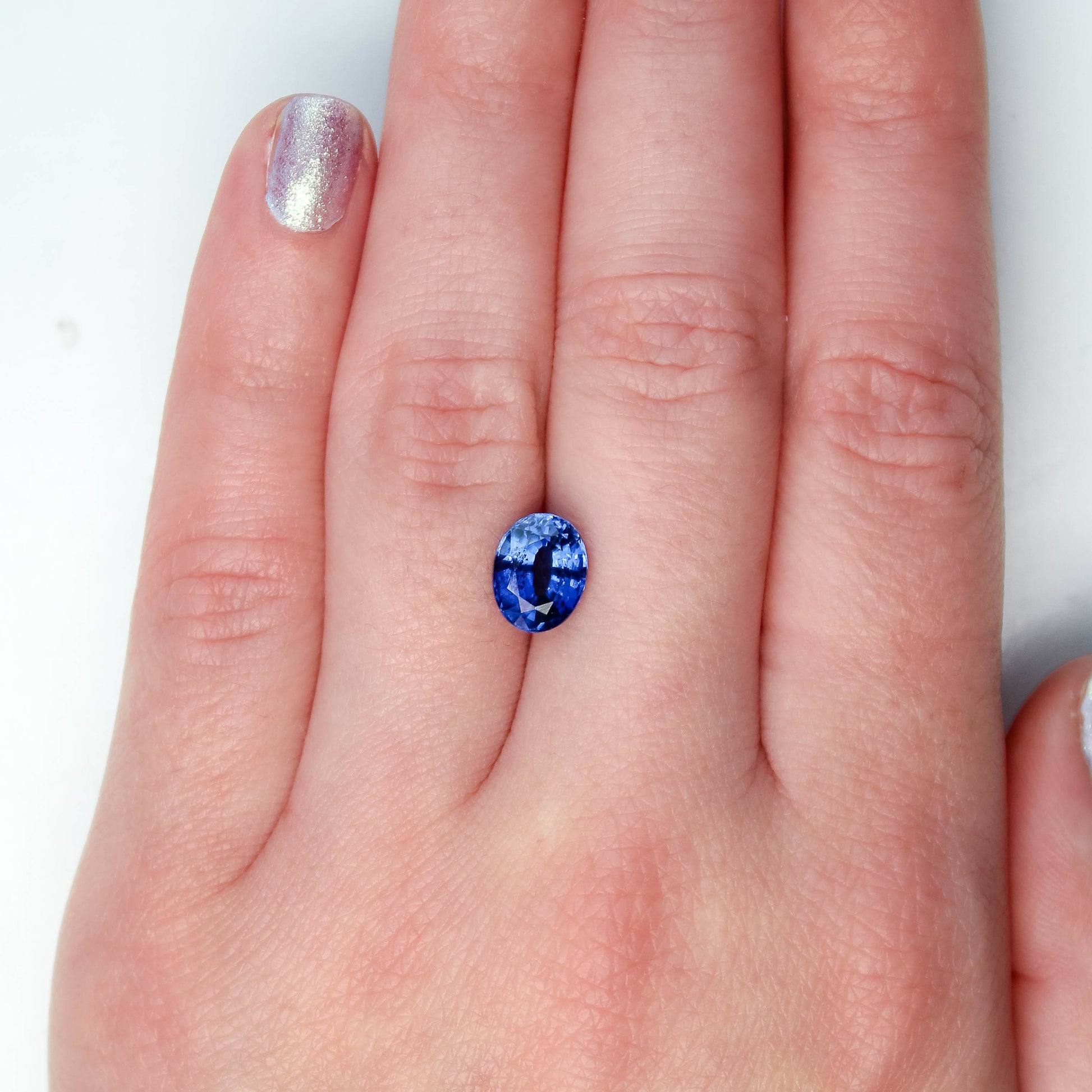 2.66 Carat Vibrant Blue Oval Sapphire for Custom Work - Inventory Code BOS266 - Midwinter Co. Alternative Bridal Rings and Modern Fine Jewelry