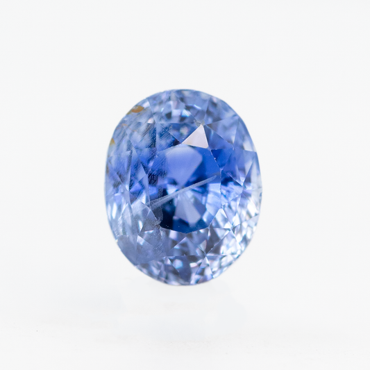 2.81 Carat Cornflower Blue Oval Sapphire for Custom Work - Inventory Code BOS281 - Midwinter Co. Alternative Bridal Rings and Modern Fine Jewelry