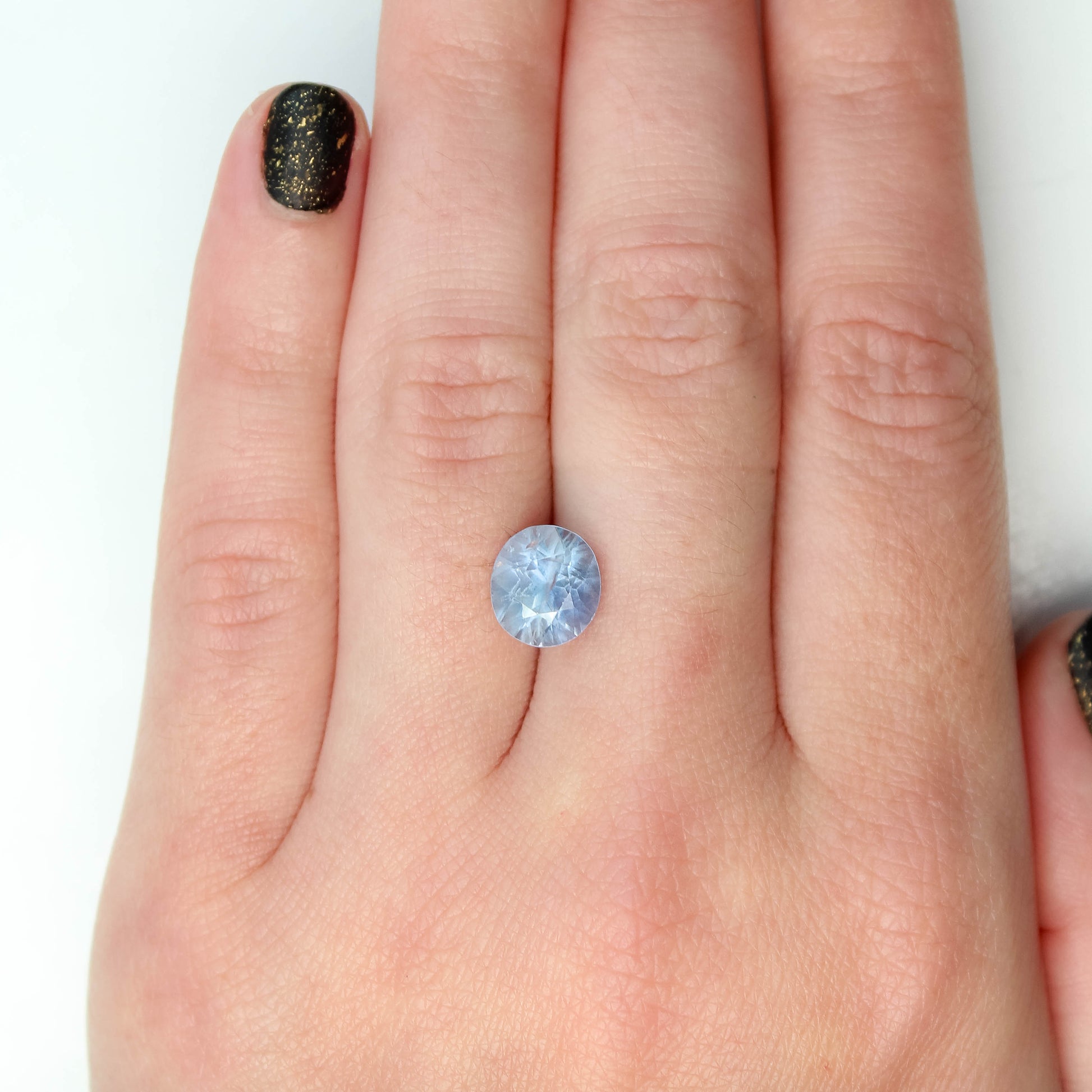 3.35 Carat Oval Icy Blue Sapphire for Custom Work - Inventory Code BOS335 - Midwinter Co. Alternative Bridal Rings and Modern Fine Jewelry