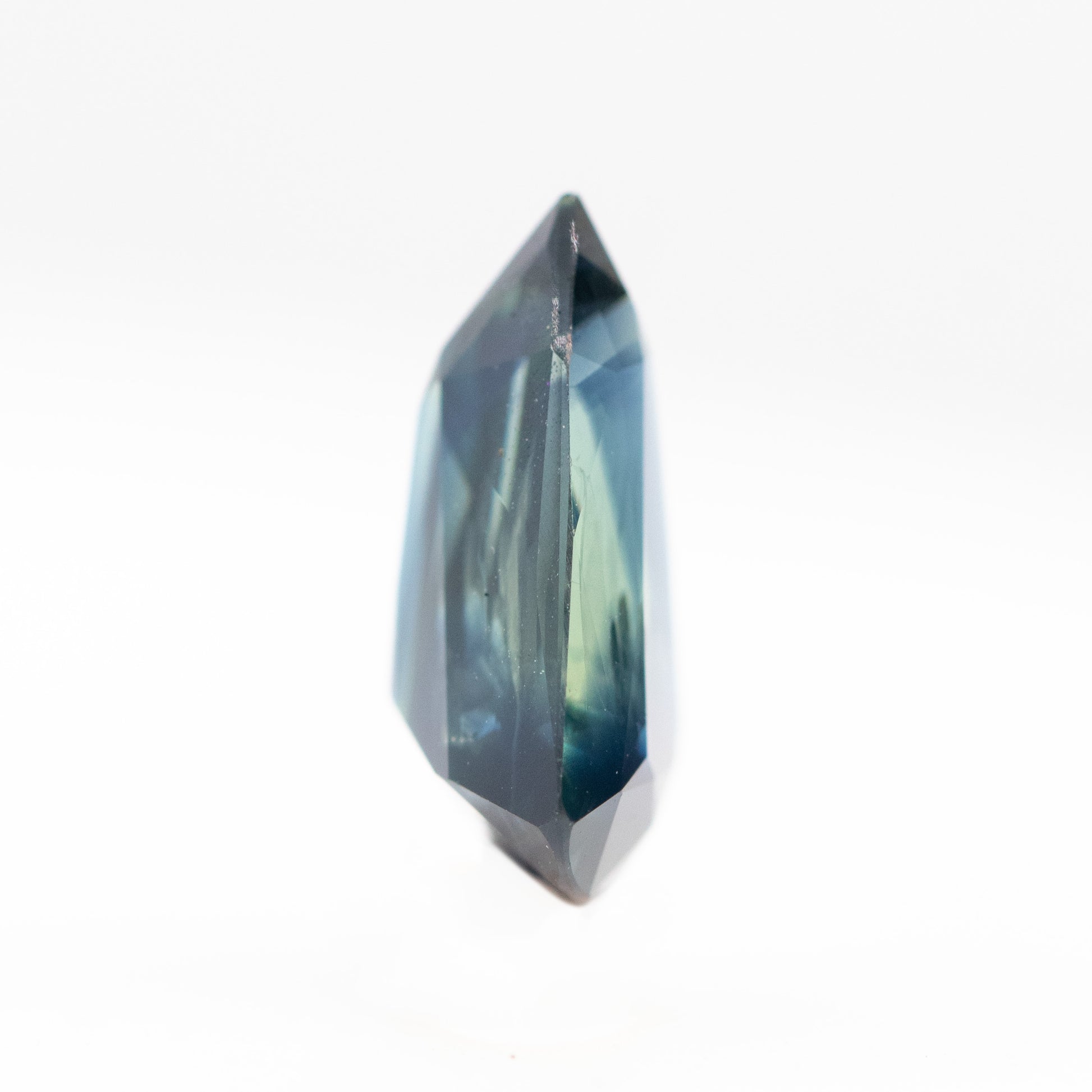 (to be listed) 2.05 Carat Bicolor Teal Shield Sapphire for Custom Work - Inventory Code BTSS205 - Midwinter Co. Alternative Bridal Rings and Modern Fine Jewelry