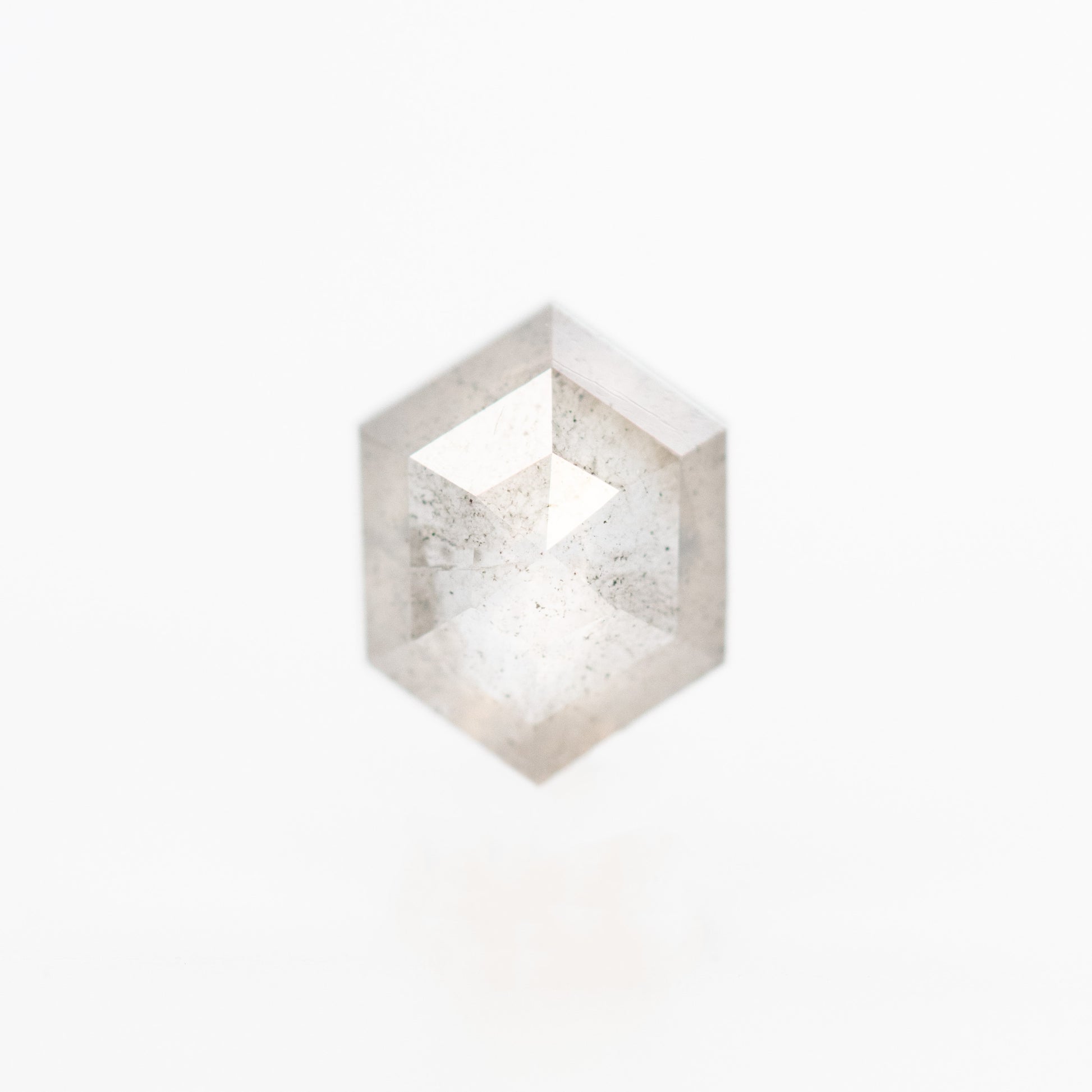 0.73 Carat Gray Hexagon Salt and Pepper Diamond for Custom Work - Inventory Code CCH073 - Midwinter Co. Alternative Bridal Rings and Modern Fine Jewelry