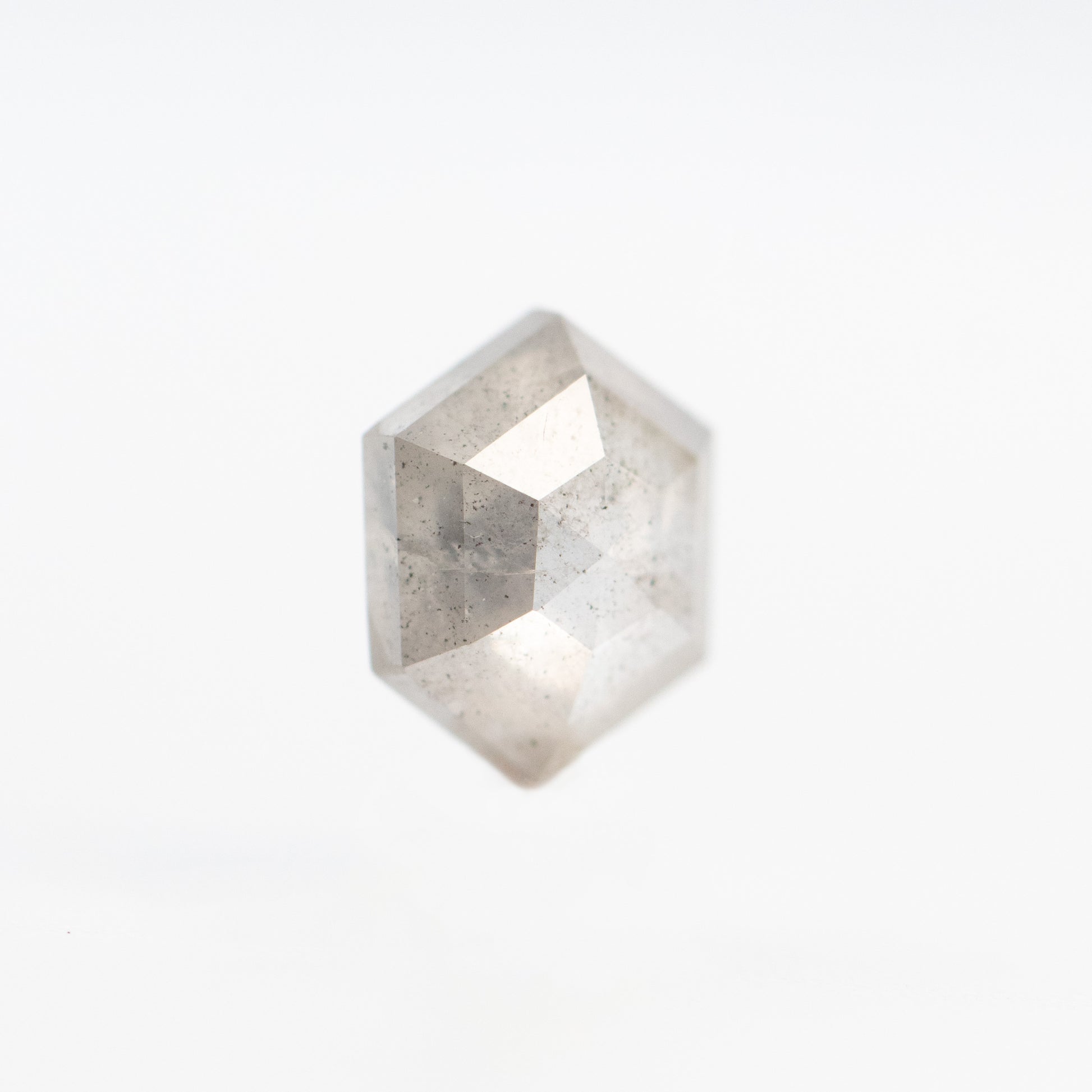 0.73 Carat Gray Hexagon Salt and Pepper Diamond for Custom Work - Inventory Code CCH073 - Midwinter Co. Alternative Bridal Rings and Modern Fine Jewelry
