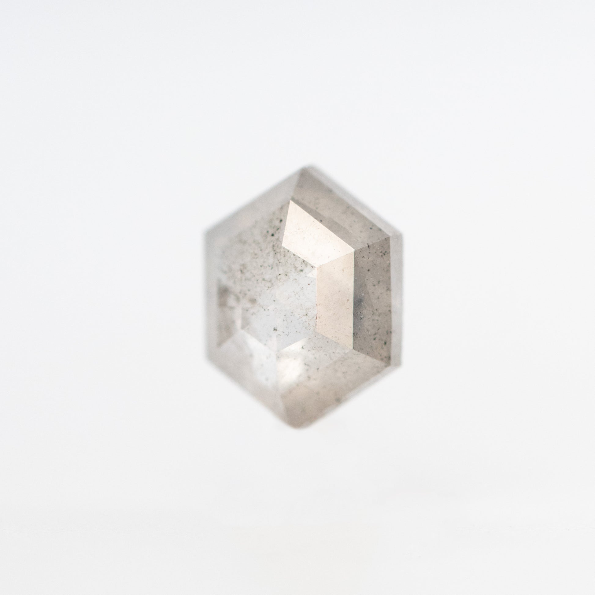 0.73 Carat Gray Hexagon Salt and Pepper Diamond for Custom Work - Inventory Code CCH073 - Midwinter Co. Alternative Bridal Rings and Modern Fine Jewelry