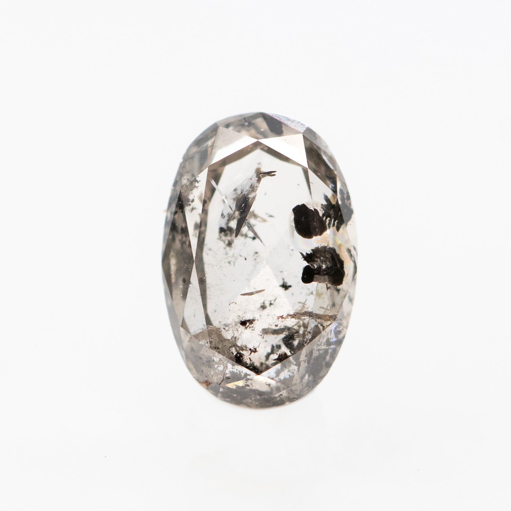 1.01 Carat Oval Salt and Pepper Diamond for Custom Work - Inventory Code CCO101 - Midwinter Co. Alternative Bridal Rings and Modern Fine Jewelry