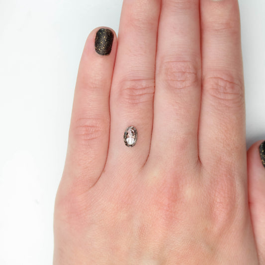 1.01 Carat Oval Salt and Pepper Diamond for Custom Work - Inventory Code CCO101 - Midwinter Co. Alternative Bridal Rings and Modern Fine Jewelry