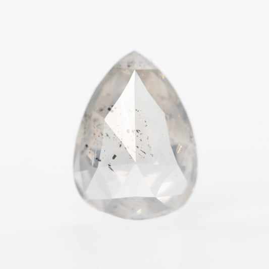 2.38 Carat Clear Gray Rose or Brilliant Cut Salt and Pepper Pear Diamond for Custom Work - Inventory Code CCP238 - Midwinter Co. Alternative Bridal Rings and Modern Fine Jewelry