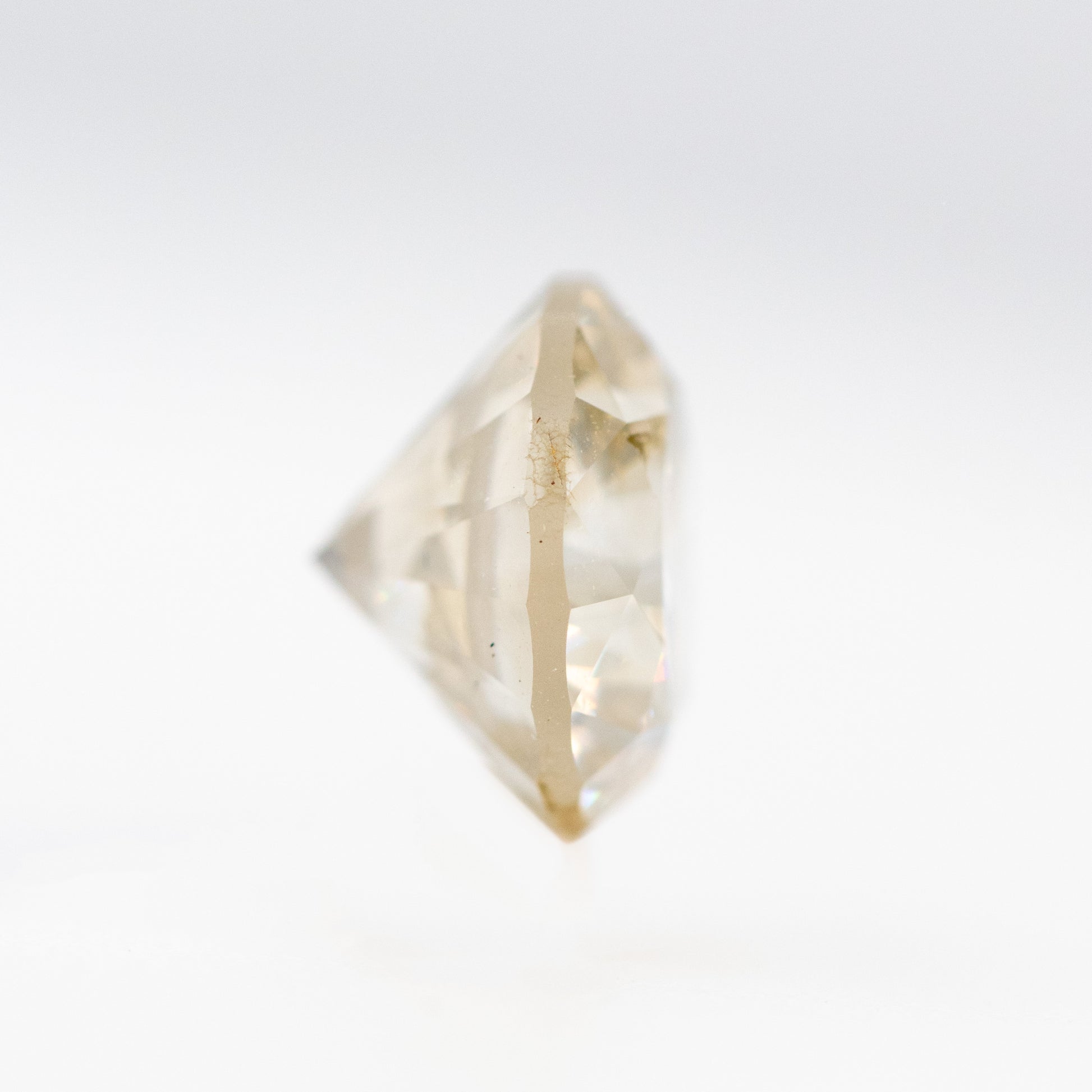 2.01 Carat Round Light Gray Champagne Salt and Pepper Diamond for Custom Work - Inventory Code CCR201 - Midwinter Co. Alternative Bridal Rings and Modern Fine Jewelry