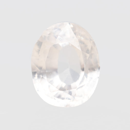 CAELEN (J)  7.28 Carat Clear Oval Lab Grown Sapphire for Custom Work - Inventory Code COS728 - Midwinter Co. Alternative Bridal Rings and Modern Fine Jewelry