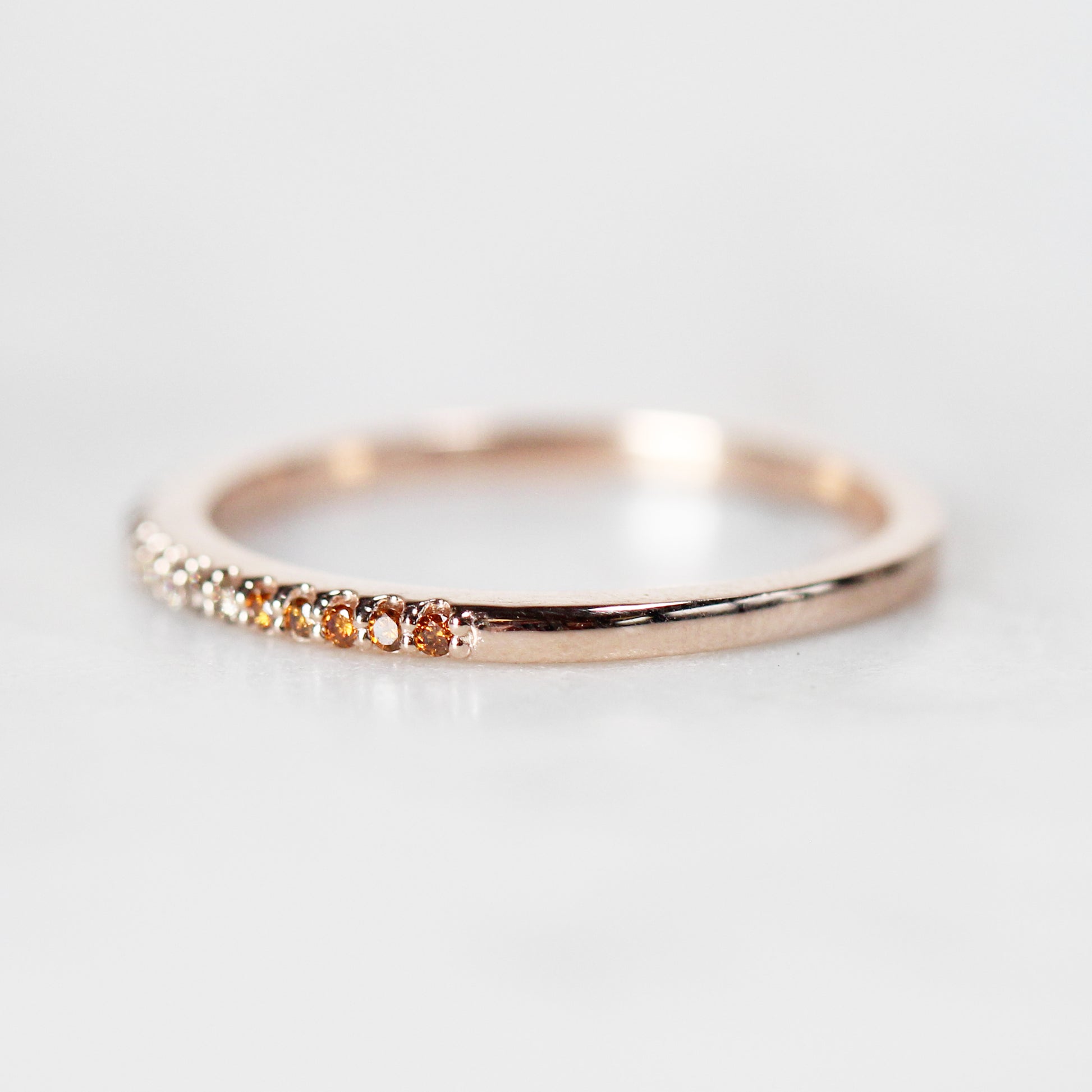 Constance - Pave set, minimal diamond wedding stacking band - Midwinter Co. Alternative Bridal Rings and Modern Fine Jewelry