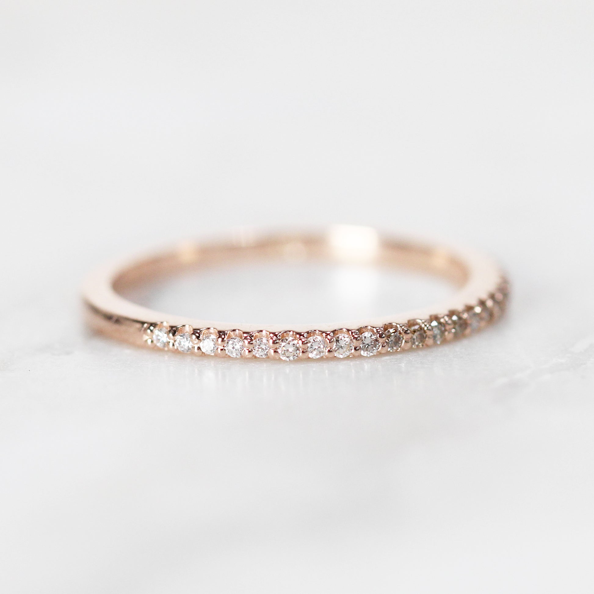 Constance - Pave set, minimal diamond wedding stacking band - Midwinter Co. Alternative Bridal Rings and Modern Fine Jewelry