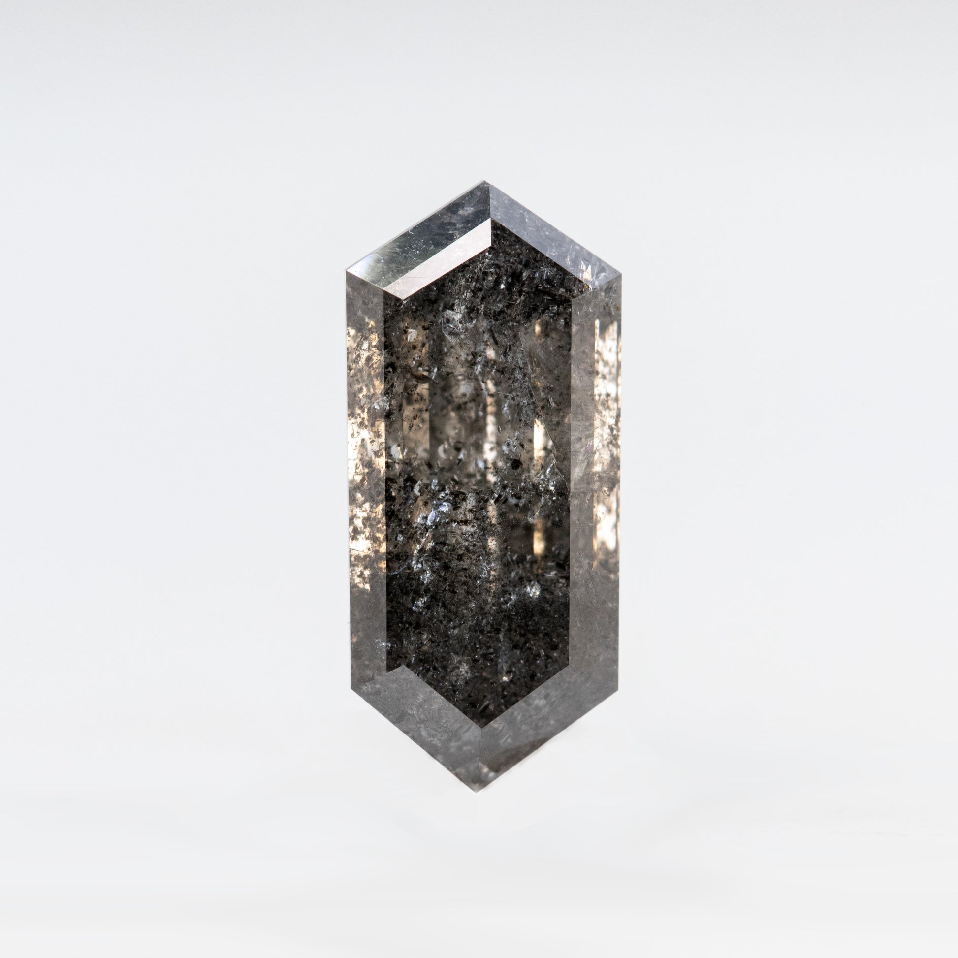 CAELEN (J) 2.09 Carat Dark and Clear Elongated Hexagon Diamond for Custom Work - Inventory Code DCH209 - Midwinter Co. Alternative Bridal Rings and Modern Fine Jewelry