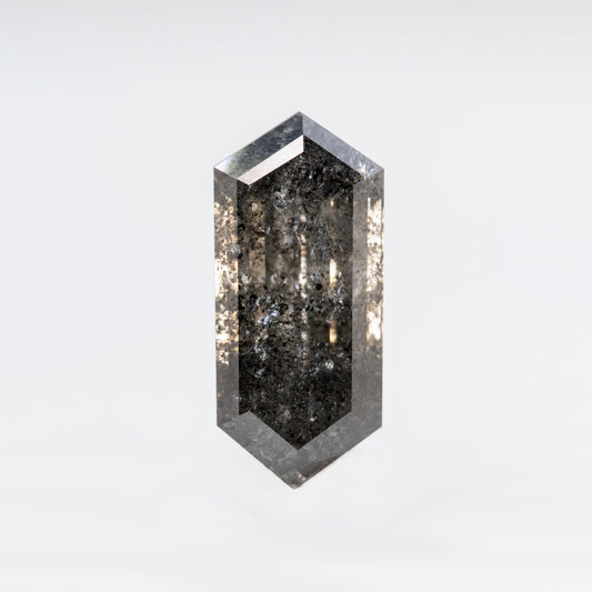 CAELEN (J) 2.09 Carat Dark and Clear Elongated Hexagon Diamond for Custom Work - Inventory Code DCH209 - Midwinter Co. Alternative Bridal Rings and Modern Fine Jewelry