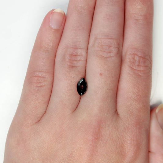 1.10 Carat Dark Salt and Pepper Marquise Diamond for Custom Work - Inventory Code DCM110