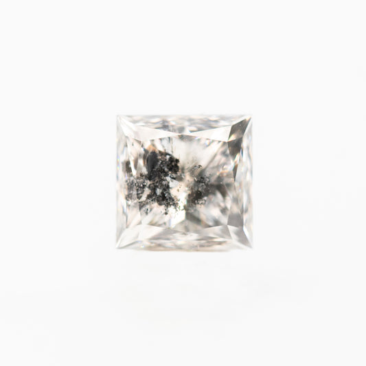 1.09 Carat Princess Cut Charcoal Salt and Pepper Diamond for Custom Work - Inventory Code DCP109 - Midwinter Co. Alternative Bridal Rings and Modern Fine Jewelry