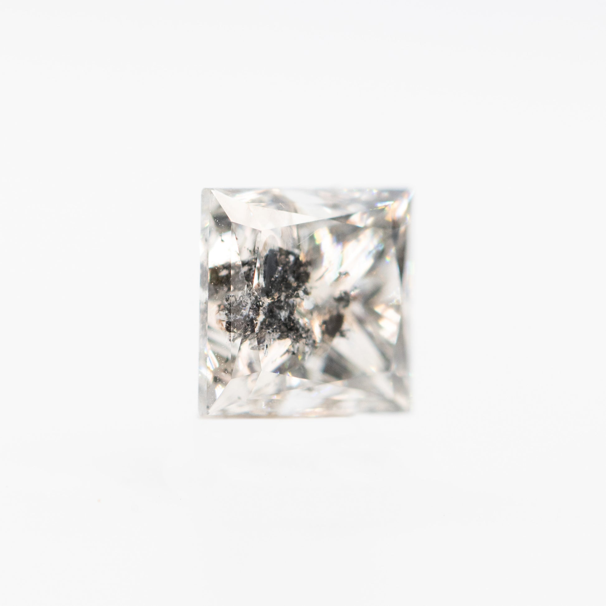 1.09 Carat Princess Cut Charcoal Salt and Pepper Diamond for Custom Work - Inventory Code DCP109 - Midwinter Co. Alternative Bridal Rings and Modern Fine Jewelry