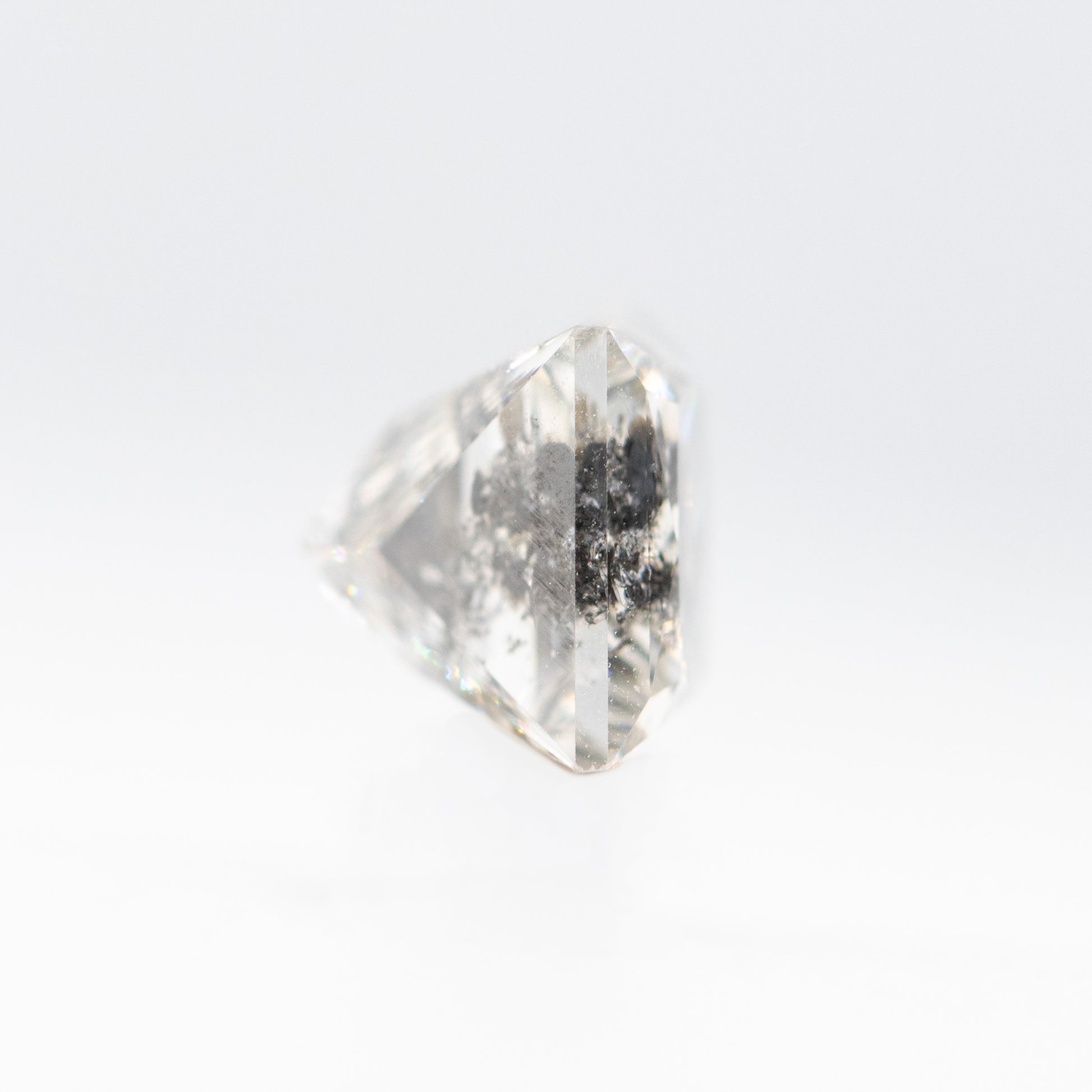 1.09 Carat Princess Cut Charcoal Salt and Pepper Diamond for Custom Work - Inventory Code DCP109 - Midwinter Co. Alternative Bridal Rings and Modern Fine Jewelry