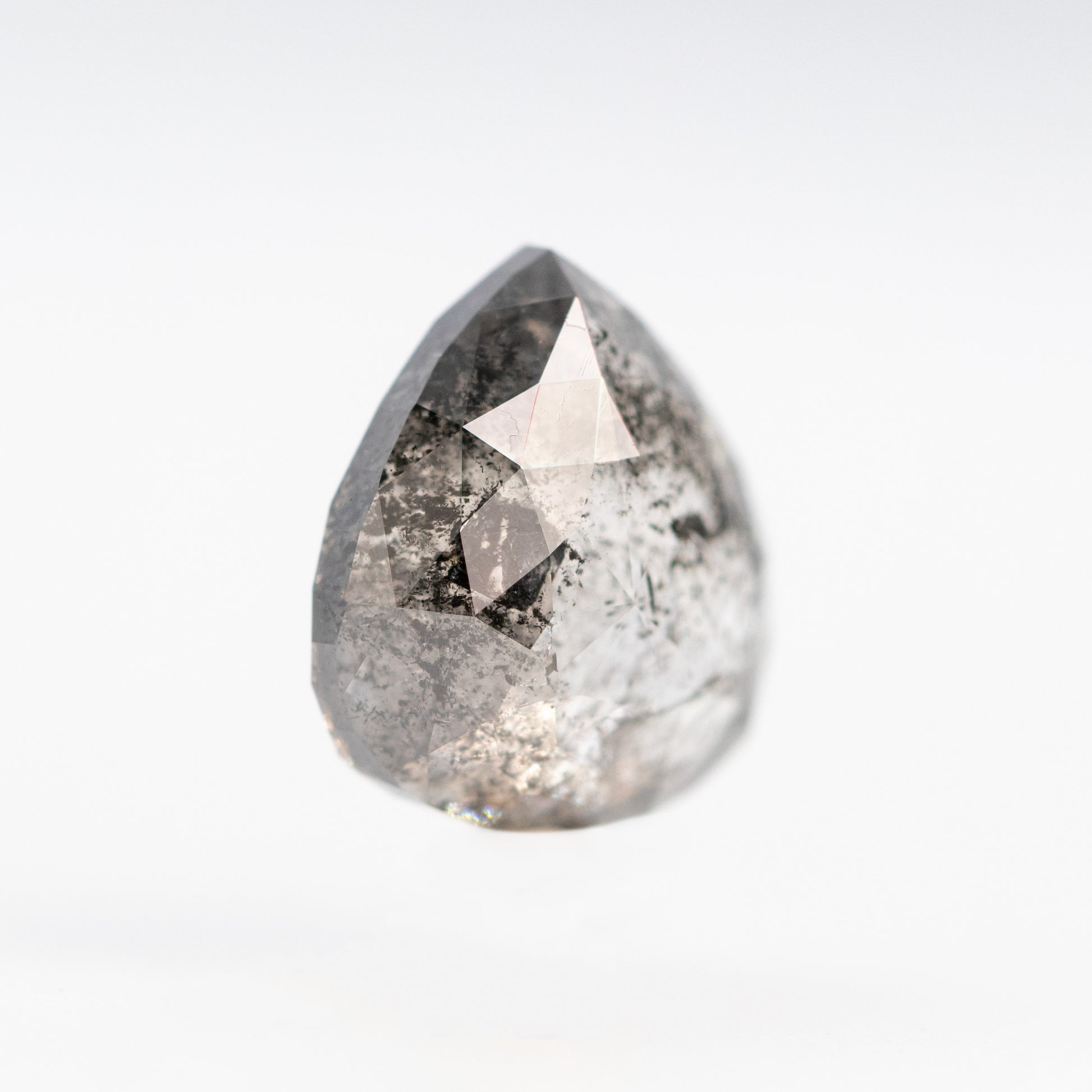 2.30 Carat Pear Salt and Pepper Diamond for Custom Work - Inventory Code DCP230 - Midwinter Co. Alternative Bridal Rings and Modern Fine Jewelry