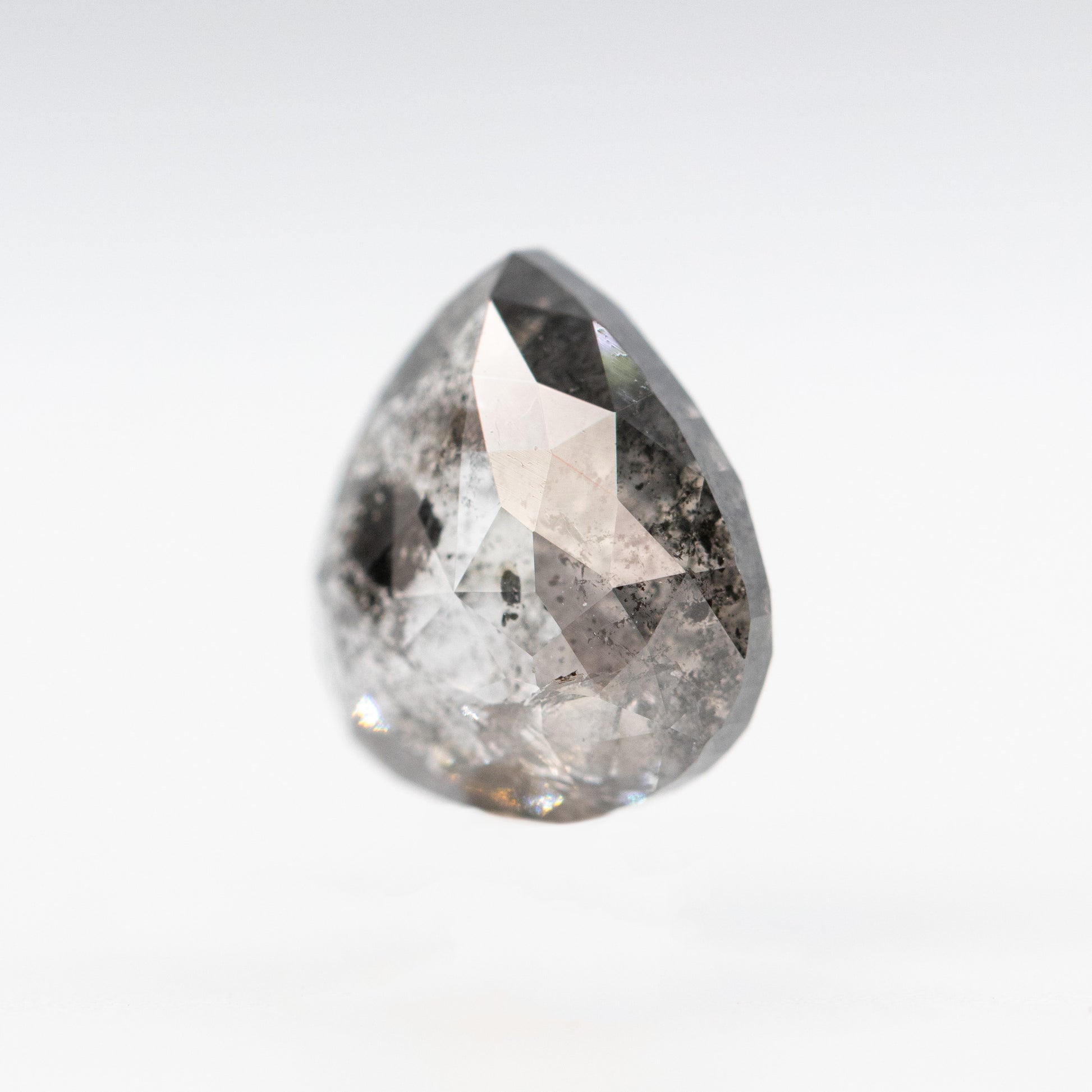 2.30 Carat Pear Salt and Pepper Diamond for Custom Work - Inventory Code DCP230 - Midwinter Co. Alternative Bridal Rings and Modern Fine Jewelry