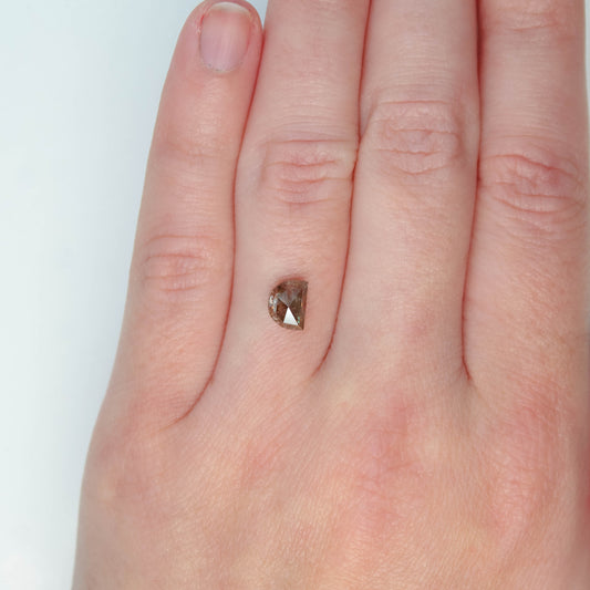 1.49 Carat Brown Half Moon Salt and Pepper Diamond for Custom Work - Inventory Code DHM149