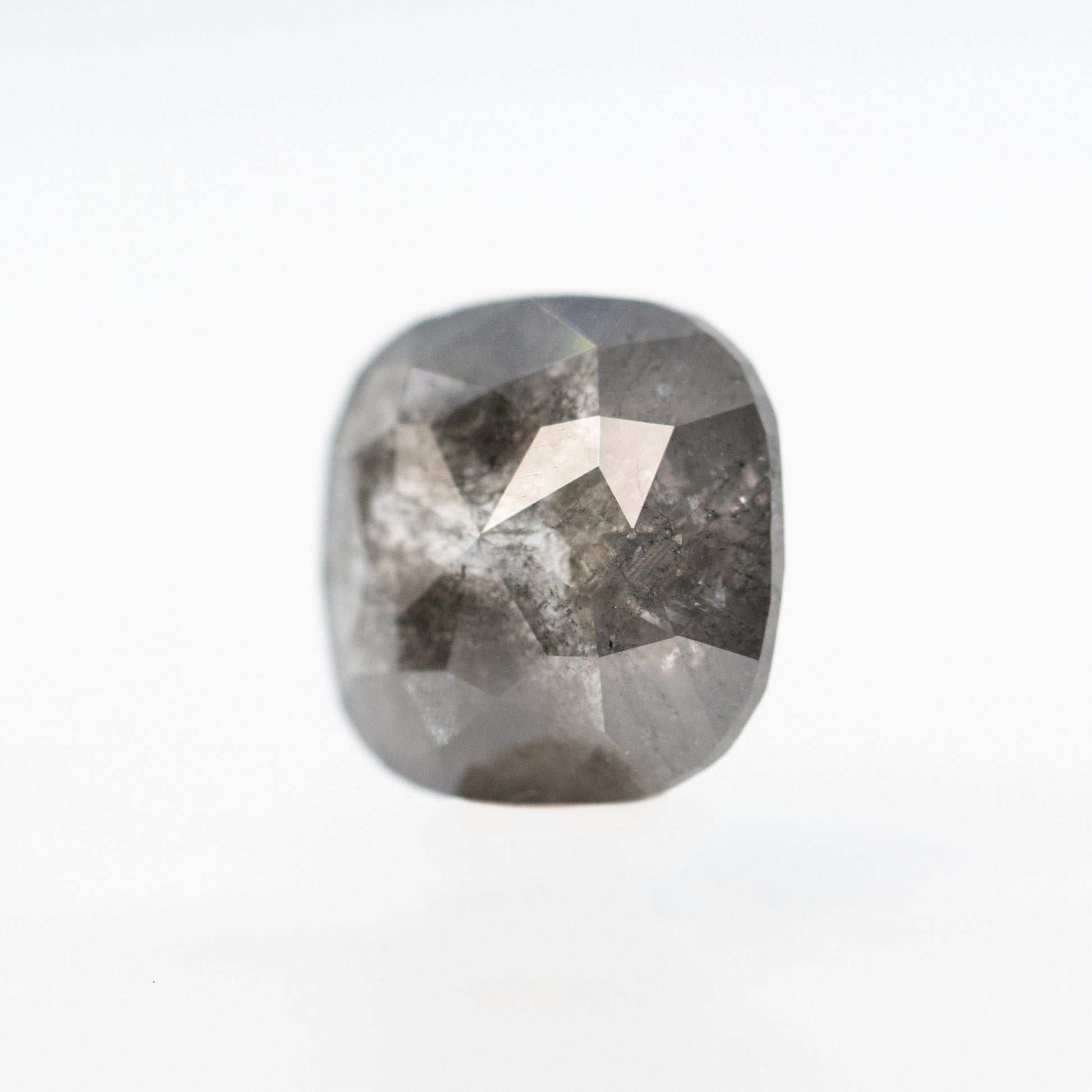 1.72 Carat Dark Gray Cushion Salt and Pepper Diamond for Custom Work - Inventory Code DSC172 - Midwinter Co. Alternative Bridal Rings and Modern Fine Jewelry