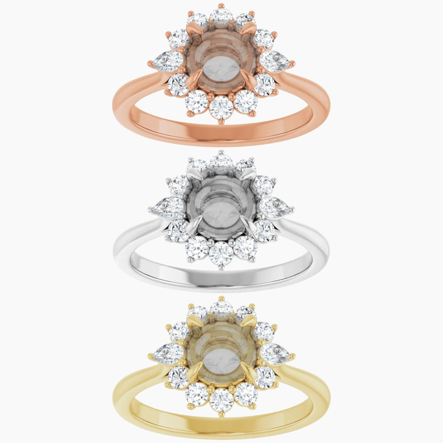 Dahlia Setting - Midwinter Co. Alternative Bridal Rings and Modern Fine Jewelry