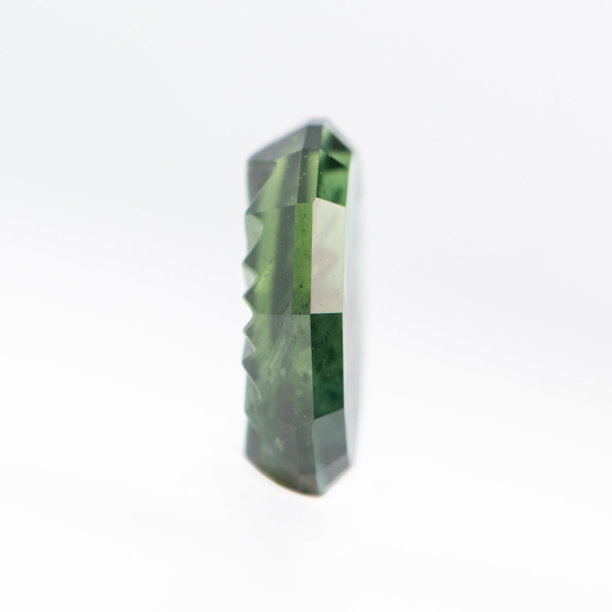 1.65 Carat Australian Green Fantasy Cut Moval Sapphire for Custom Work - Inventory Code FCA165 - Midwinter Co. Alternative Bridal Rings and Modern Fine Jewelry