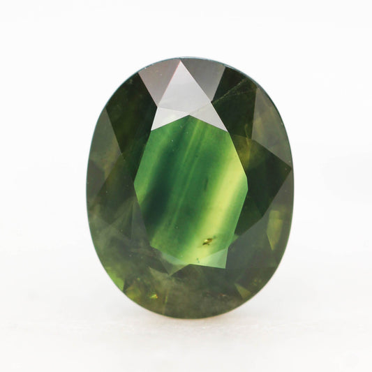 2.42 Carat Green Oval Sapphire for Custom Work - Inventory Code GOS242 - Midwinter Co. Alternative Bridal Rings and Modern Fine Jewelry