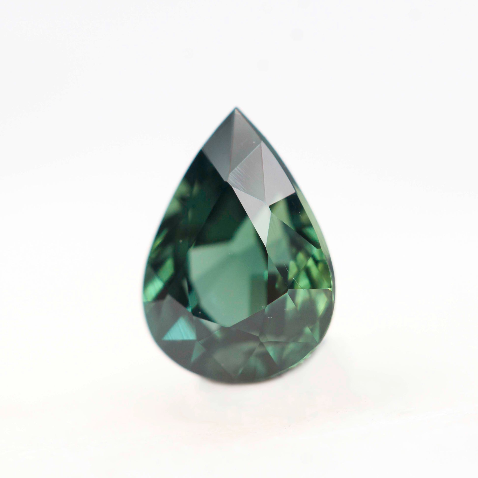 1.05 Carat Green Pear Sapphire for Custom Work - Inventory Code GPS105 - Midwinter Co. Alternative Bridal Rings and Modern Fine Jewelry